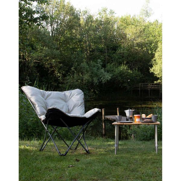 Comfortable Butterfly Chair Redbridge M Beige for Outdoors