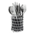 Bo-Camp Cutlery Set with Basket 24 Pieces 6 Persons Grey
